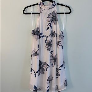 Lulus White Floral Swing Dress